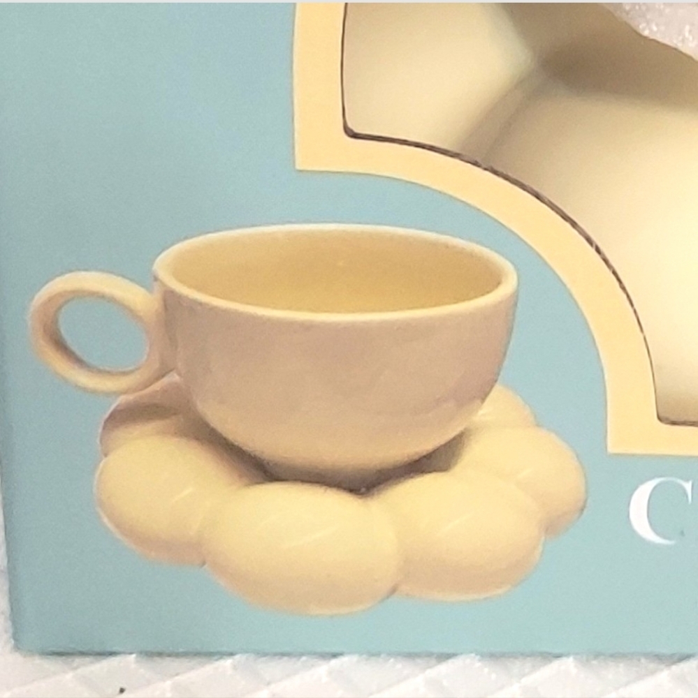 Cloud Saucer Coffee Cup Set Tea Mini Treat Tech Gift Unopened